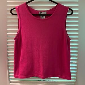 Lilly Pultizer sleeveless top in classic Lilly fuchsia color.